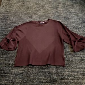 Texture sweater with lovely sleeve detail